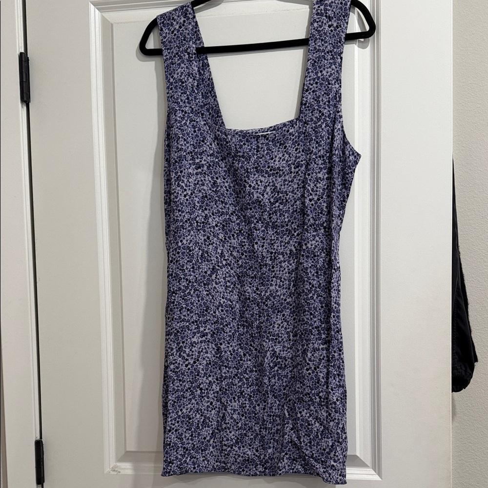 Reformation Blue and White Mini Dress
